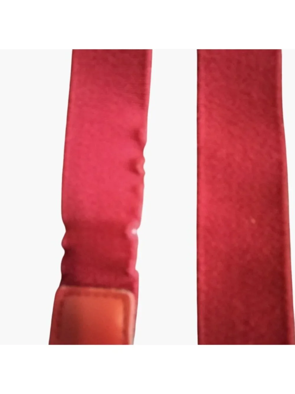 Red Baseball Belt Gold Buckle Faux Leather Adjustable Youth 16 to 26 Inch